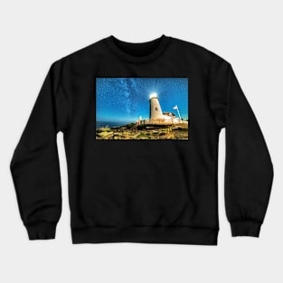 Pemaquid Point Lighthouse Bristol Road Maine Crewneck Sweatshirt